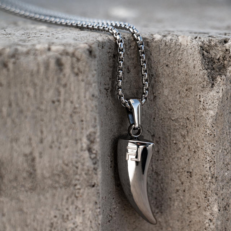 Tiger Claw Necklace in Silver