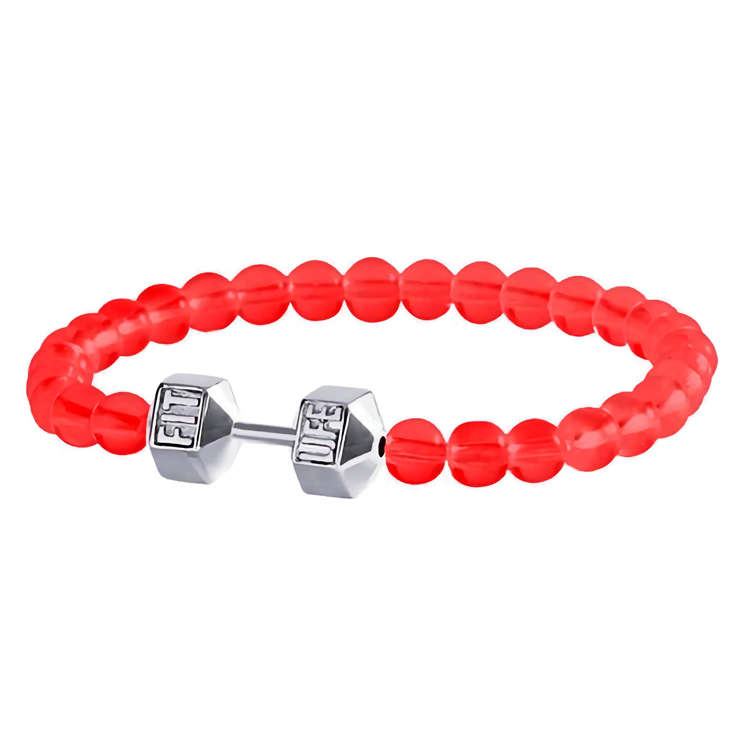 Red dumbbel bracelet
