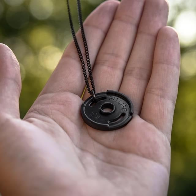 Black Weight Plate Necklace